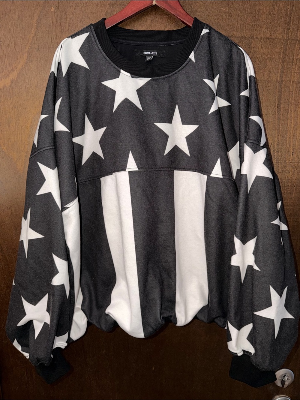 Men’s 3X Stars and Stripes bubble crewneck